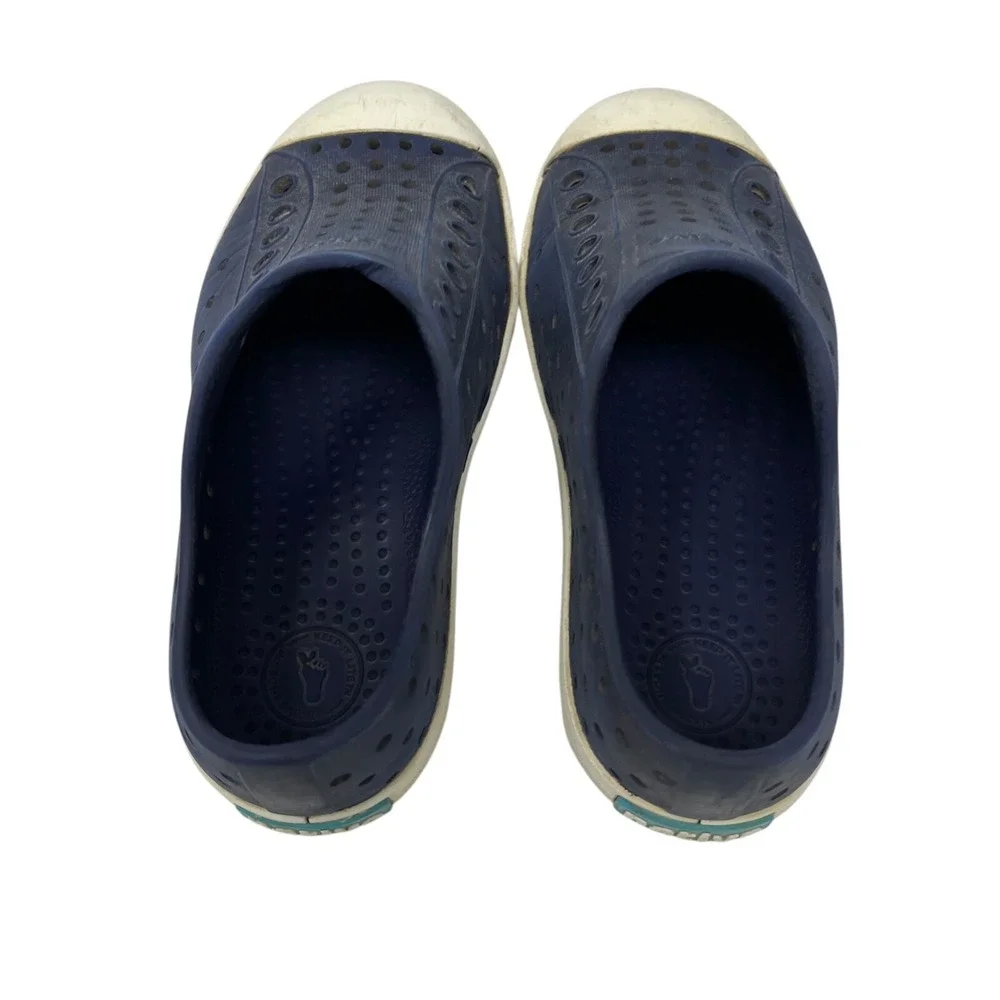 Native‎ Kids Jefferson Slip-On Shoes C10 Navy Blue & White Water Summer Shoe 2